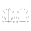 Template tracksuit vector illustration flat outline template clothing collection top