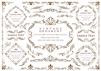 Wall Mural - calligraphic design elements and page decoration