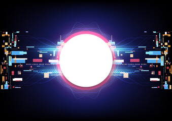 Wall Mural - abstract background digital technology network