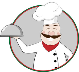 chef with a plate