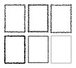 © Zdenek Sasek - Hand drawn vector set of vintage old grunge doodle sketchy ornamental frame designs. Empty design elements.