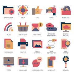 Wall Mural - business and marketing, programming, data management, internet connection, social network, computing
