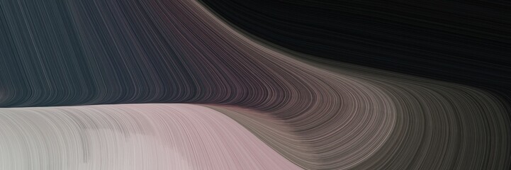 Leinwandbilder - simple elegant curvy swirl waves background design with very dark blue, dark gray and dim gray color