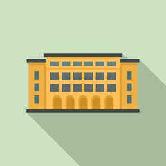 Canvas Print - Library building icon. Flat illustration of library building vector icon for web design