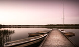 Fototapeta Pomosty - Pomost na jeziorze w Borach Tucholskich