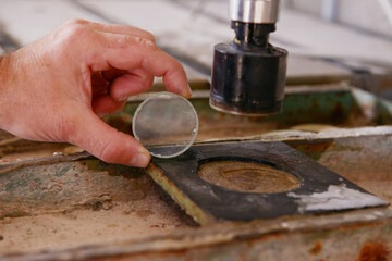 geste industriel sur le verre