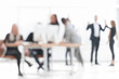 © ASDF - background image of employees working with business documentation.