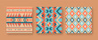 Abstract native american seamless pattern set