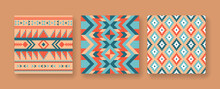 Abstract Native American Seamless Pattern Set