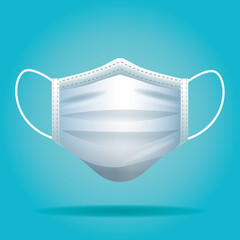 Poster - white medical mask breathing protective respiratory