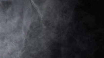 Wall Mural - flowing fog, mist, haze, vapor, fire smoke on black background