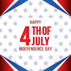 Happy 4th of july independence day greeting, can be used as banner
social media, greeting card and background