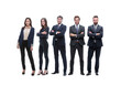 © ASDF - group of young successful entrepreneurs standing in a row