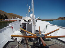 Anchor Capstan Of SS Yavari (build 1862) On Lake Titicaca (Puno, Peru)