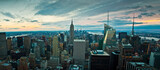 Fototapeta  - View of The Skyscrapers and The Manhattan Skyline From The Top of The Rock, Rockefeller Center, New York, New York, USA