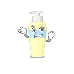 Wall Mural - A funny cartoon design concept of serum with happy face