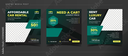 Fotografía Affordable car rental banner for social media post template