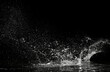 Leinwanddruck Bild - water splash on black background
