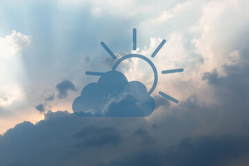 Wall Mural - cloud storage with sky nature background in business with technology network server online digital d