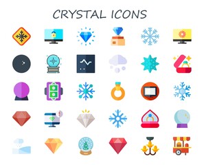 Poster - Modern Simple Set of crystal Vector flat Icons