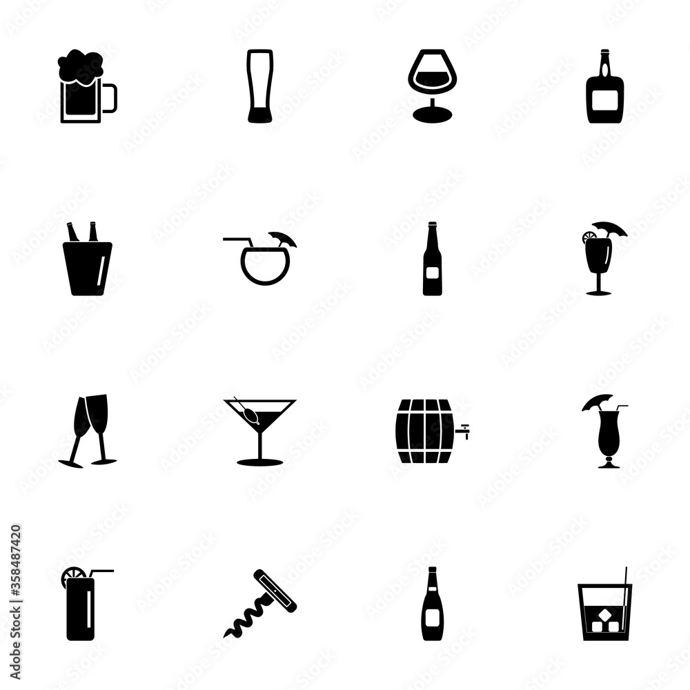 Alcoholic icon - Expand to any size - Change to any colour. Perfect ...