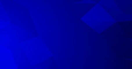 Wall Mural - 4k dark blue seamless looped animation background. layout 3d dynamic flyer cover. blank minimal poly