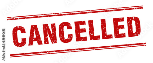 Cuadros en Lienzo cancelled stamp. cancelled label. square grunge sign