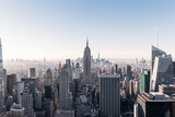 Fototapeta Miasto - Panoramic view of Midtown and Lower Manhattan with the Empire State Building in New York City from the Top of the Rock observation deck