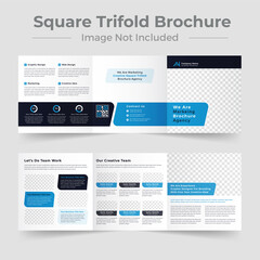 Wall Mural - Corporate Square Trifold brochure Design template