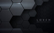 Abstract metal hexagon layers background