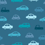 Fototapeta  - seamless pattern with cars