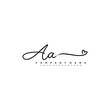 AA initials signature logo. Handwriting logo vector templates. Hand drawn Calligraphy lettering Vector illustration.