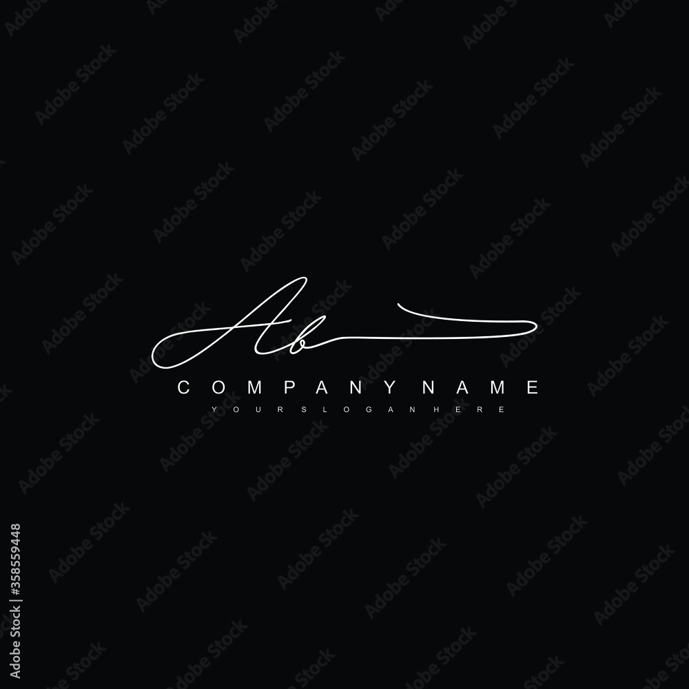 BM initials signature logo. Handwriting logo vector templates. Hand ...