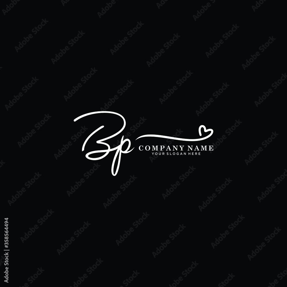 BP initials signature logo. Handwriting logo vector templates. Hand ...