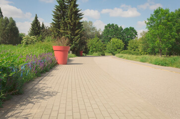 Beautiful landscape of a city park