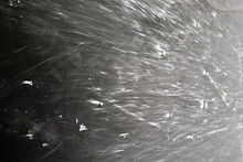 Ice Surface With Snow. Black White Background, Natural Abstract Texture