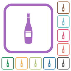 Sticker - Wine bottle with grapes simple icons