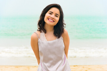 young woman on the beach