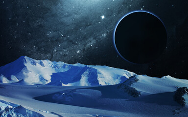 Wall Mural - universe scene with planets