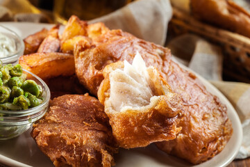 Sticker - Traditional fish in beer batter and chips