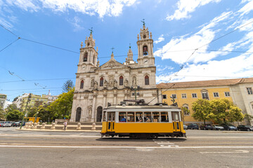 Vista da Basilica da Estrela em Lisboa