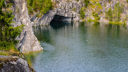 Wall Mural - It's Beautiful view of the river, rock and other nature