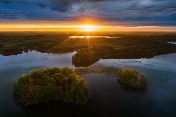 Wall Mural - Gromskie Lake Sunset