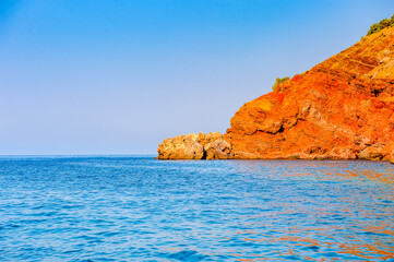 Wall Mural - It's Coast of the Adriatic sea of Montenegro. Panoramic view