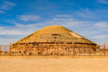 Wall Mural - Madghacen, a royal mausoleum-temple of the Berber Numidian Kings,  Batna city, Aurasius Mons, Numidia, Algeria