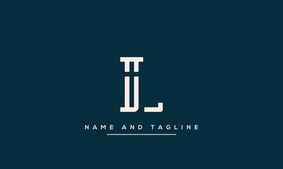 IL ,LI ,I ,L Letter Logo Design with Creative Modern Trendy Typography