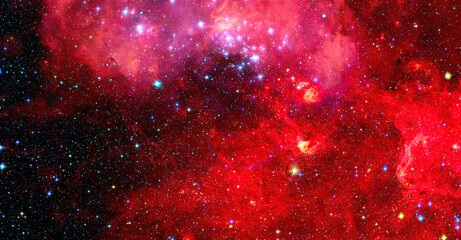 Red nebula. Elements of this image furnished by NASA