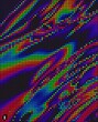 Leinwandbild Motiv trippy psychedelic colorful neon geometric shapes abstract background