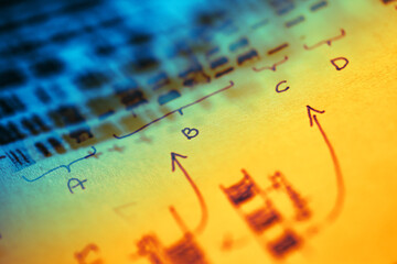 DNA sequence. Science concept.