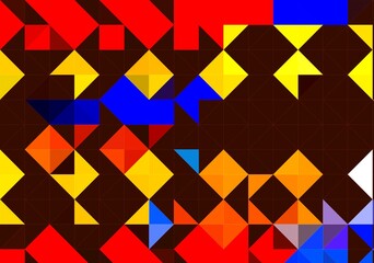 Wall Mural - red yellow blue abstract geometric shapes background